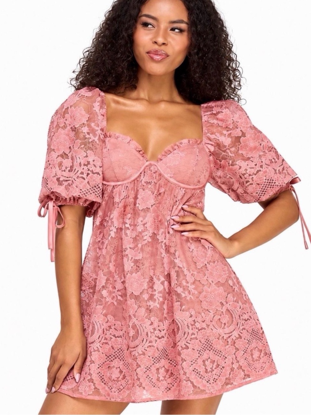 Pink Girly Mini Dress